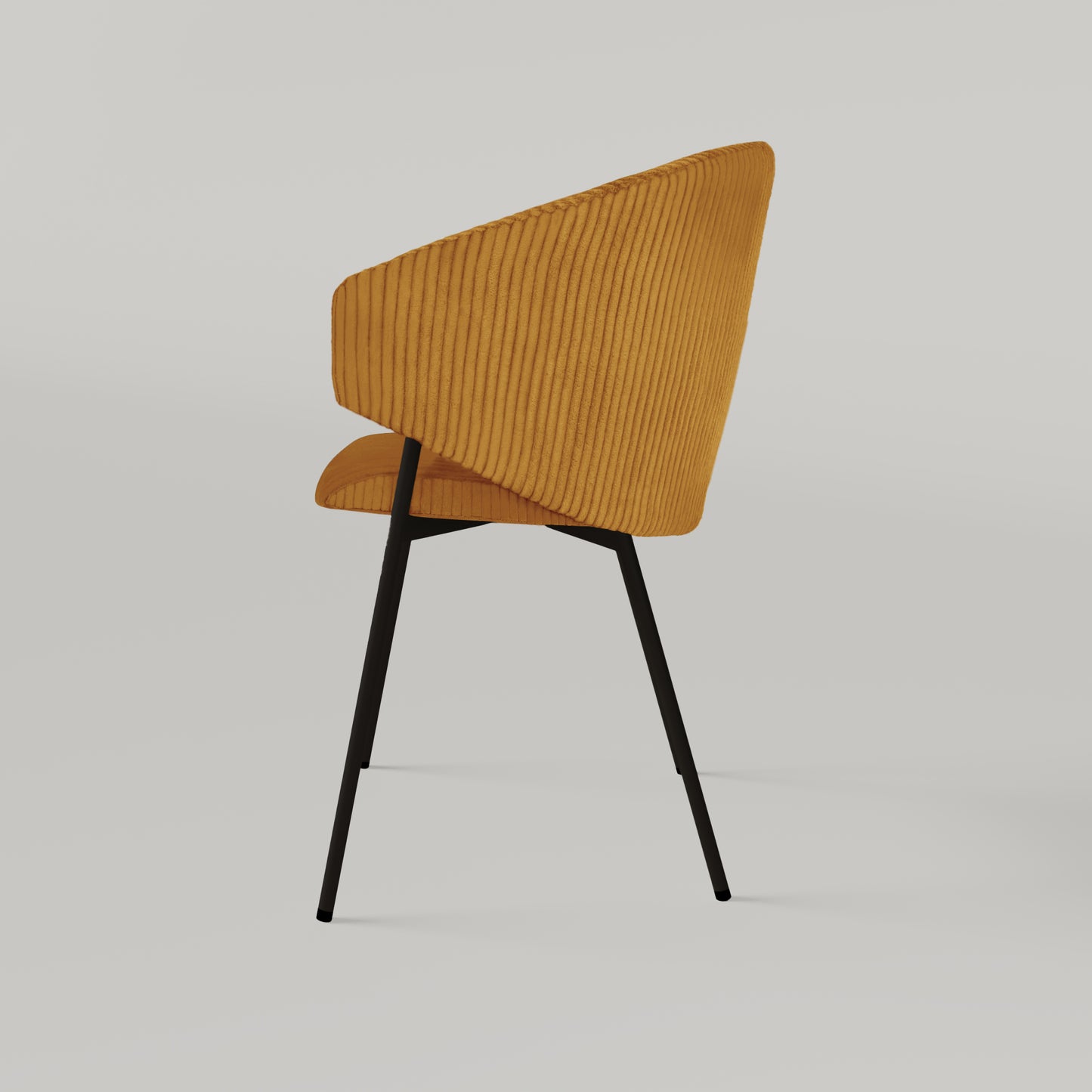 Krzesło Throne Cord - Musztardowe