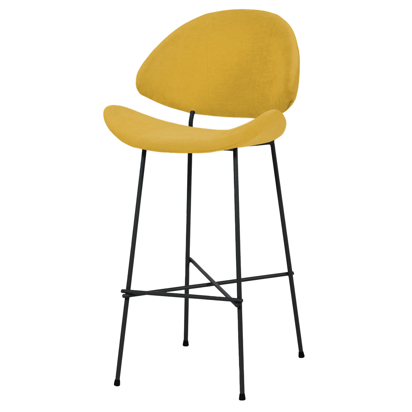 Krzesło barowe Cheri Bar Trend High - Musztardowe