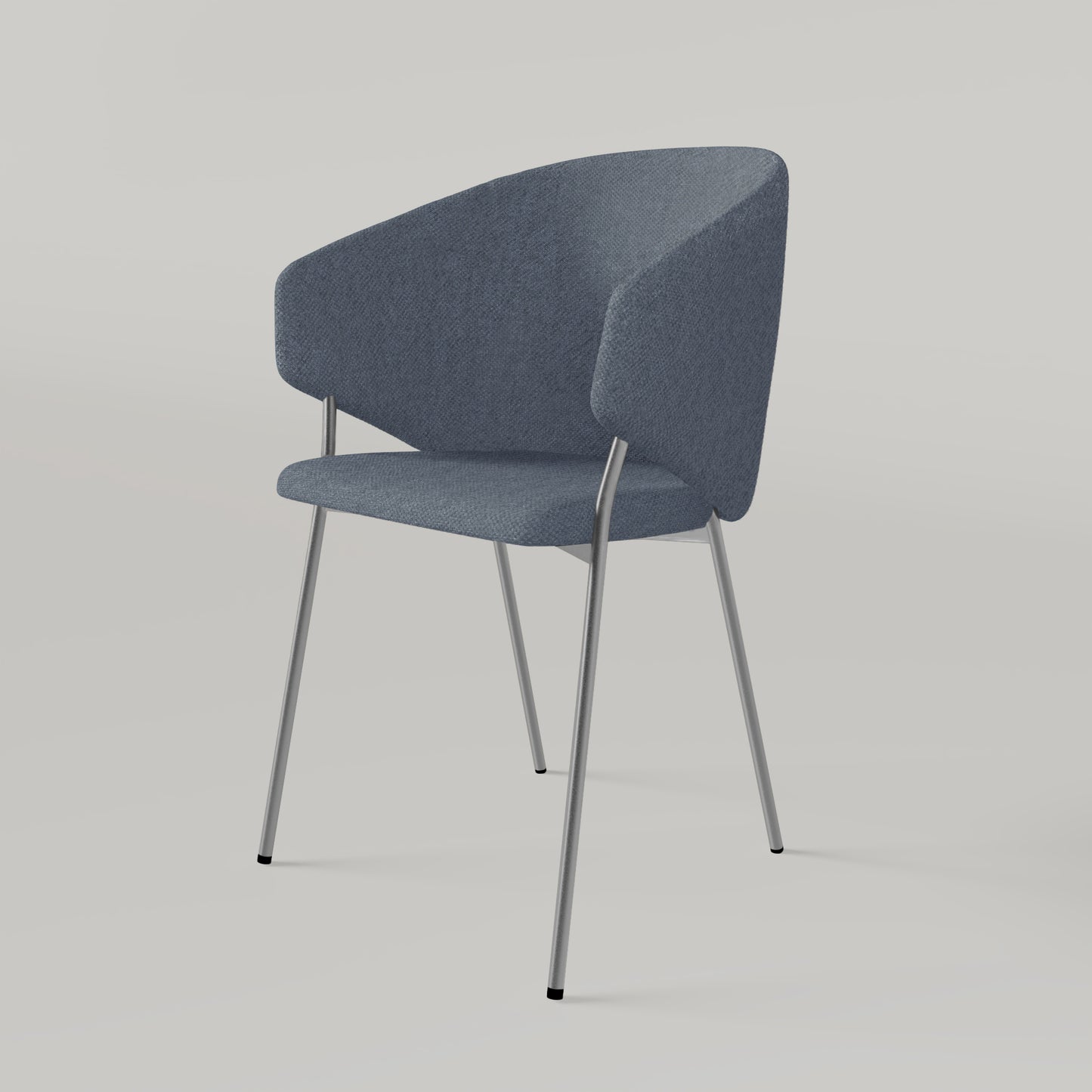 Krzesło Throne Alvaro Chrome - Niebieskie