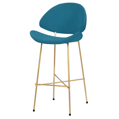 Krzesło barowe Cheri Bar Trend Gold High - Niebieskie