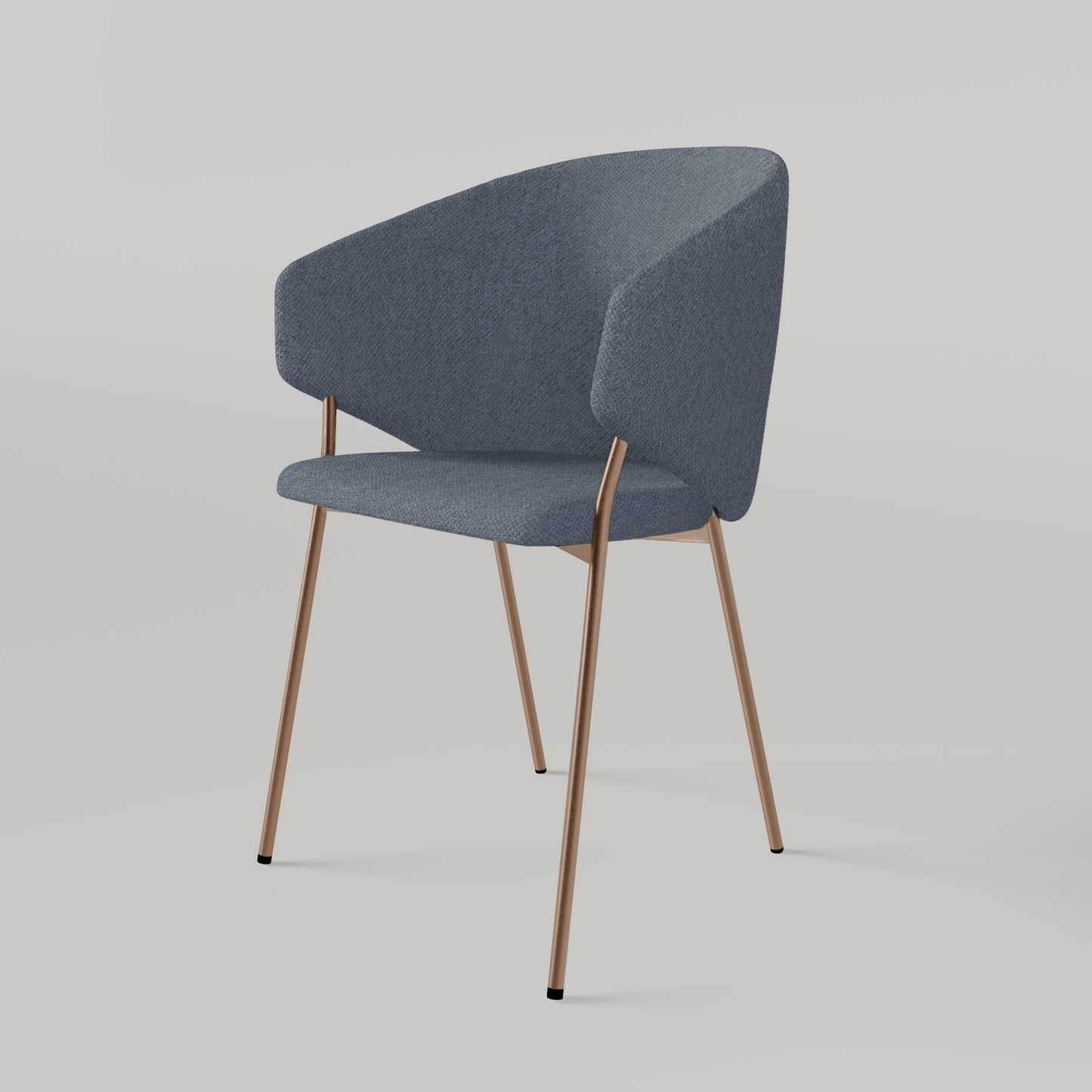 Krzesło Throne Alvaro Copper - Niebieskie