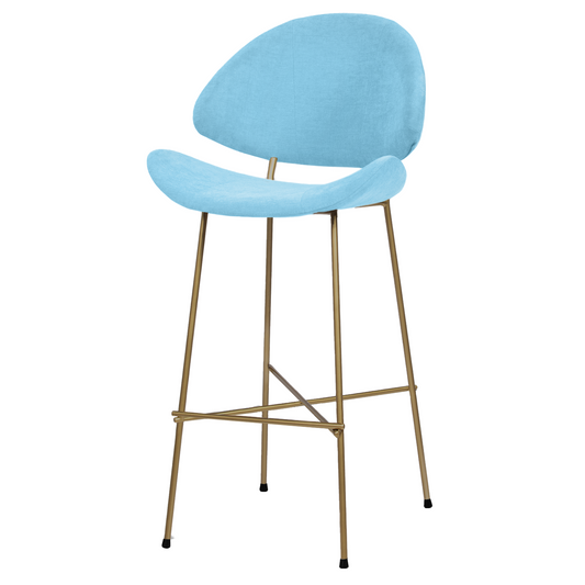 Krzesło barowe Cheri Bar Trend Copper High - Jasnoniebieskie