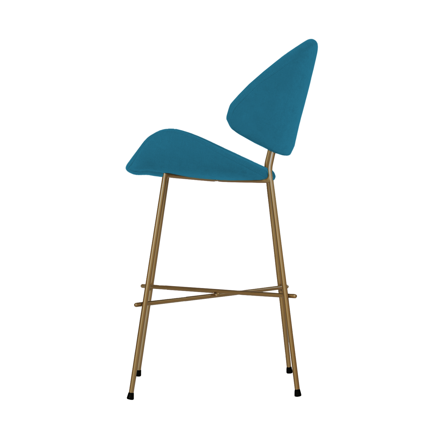 Krzesło barowe Cheri Bar Trend Copper Low - Niebieskie