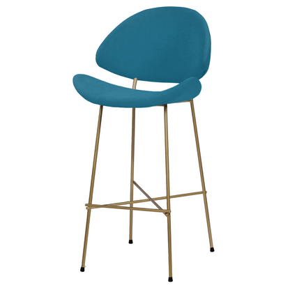 Krzesło barowe Cheri Bar Trend Copper High - Niebieskie