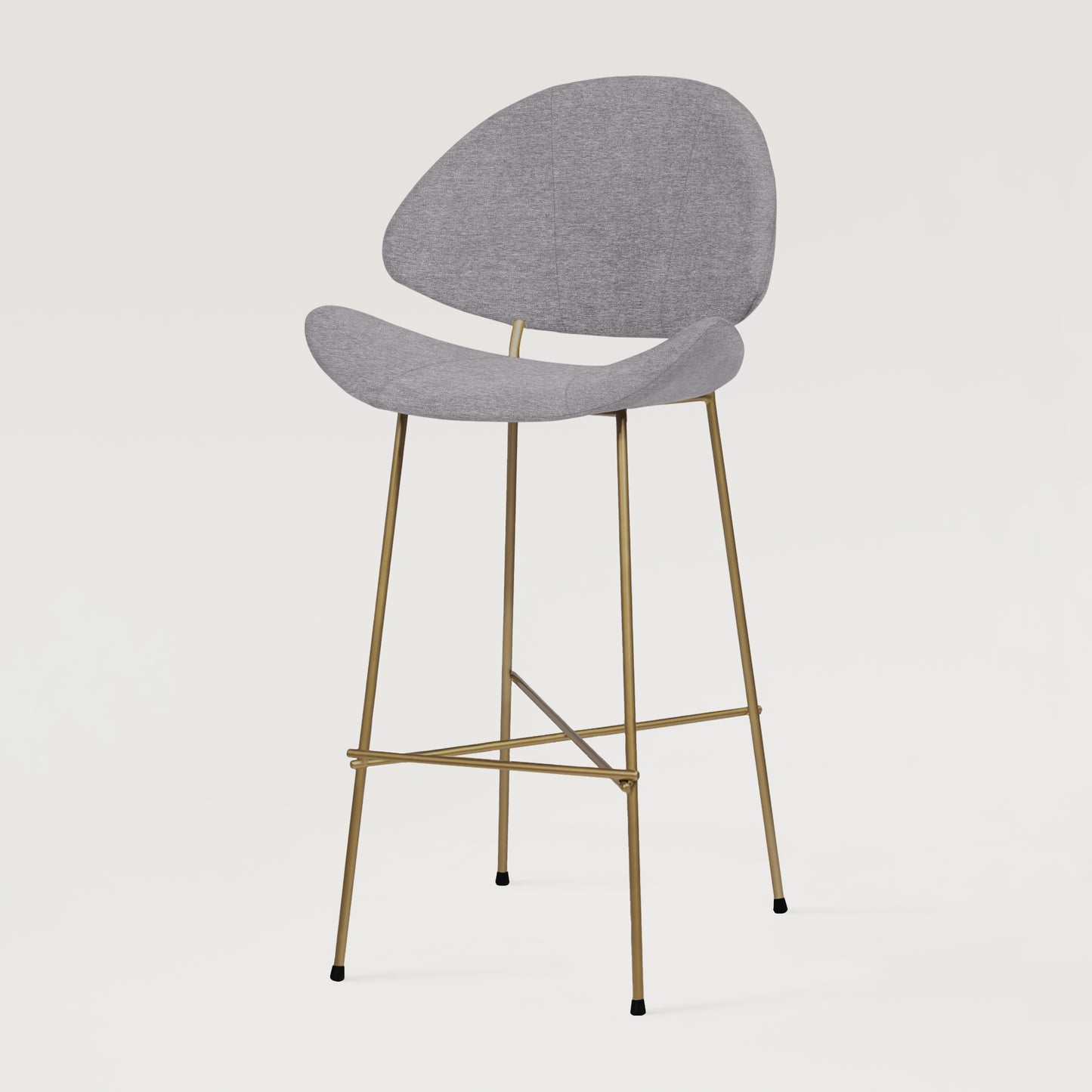 Krzesło barowe Cheri Bar Maero Copper High - Jasnoszare