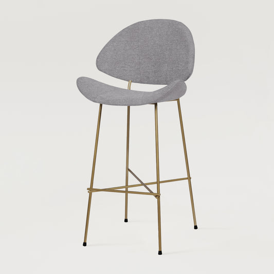Krzesło barowe Cheri Bar Maero Copper High - Jasnoszare