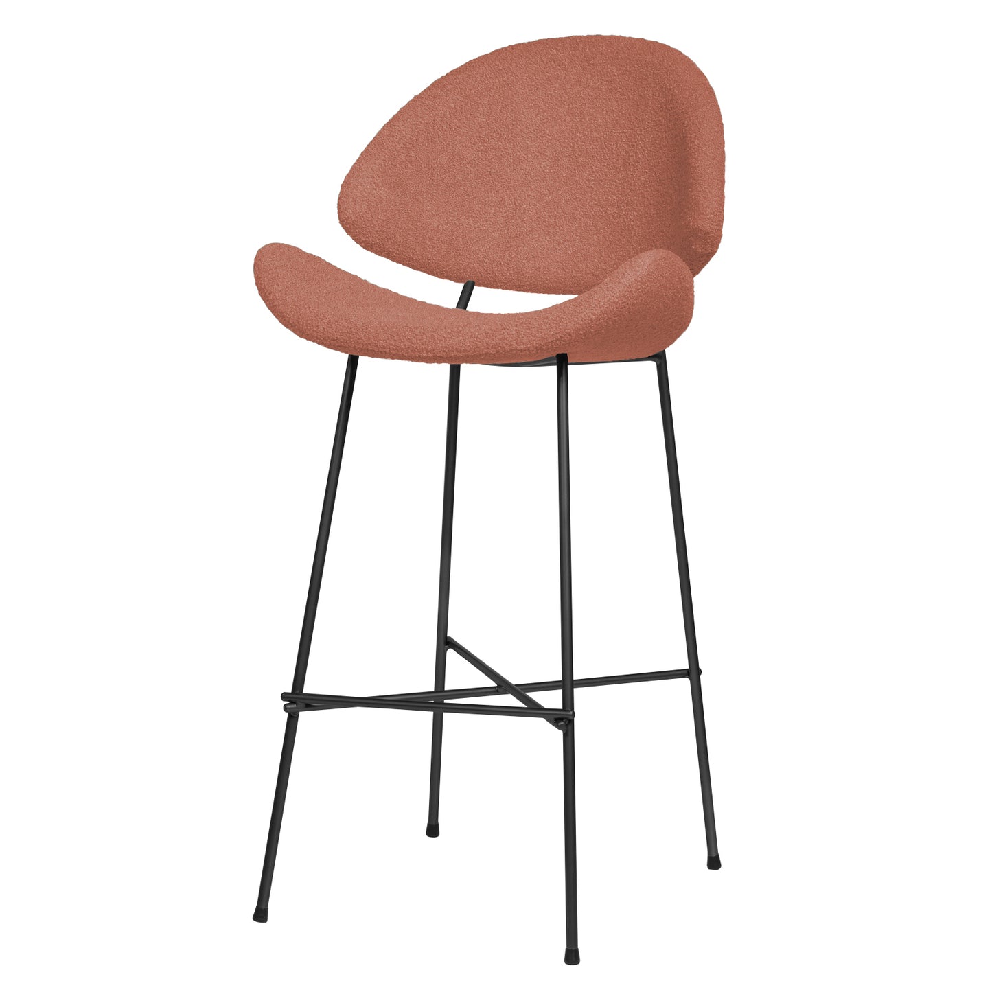 Krzesło barowe Cheri Bar Boucle High - Ceglaste