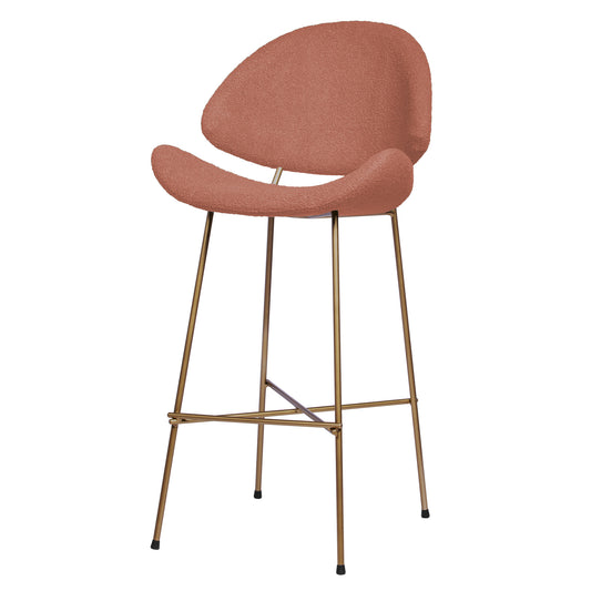 Krzesło barowe Cheri Bar Boucle Copper High - Ceglaste