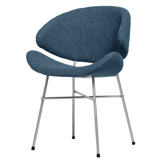Krzesło Cheri Boucle Chrome - Ciemnoniebieskie
