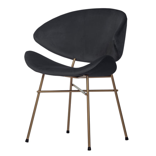 Krzesło Cheri Velours Copper - Czarne
