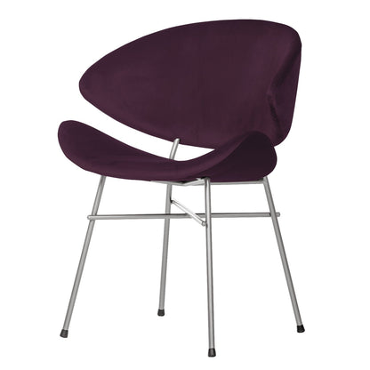 Krzesło Cheri Velours Chrome - Fioletowe