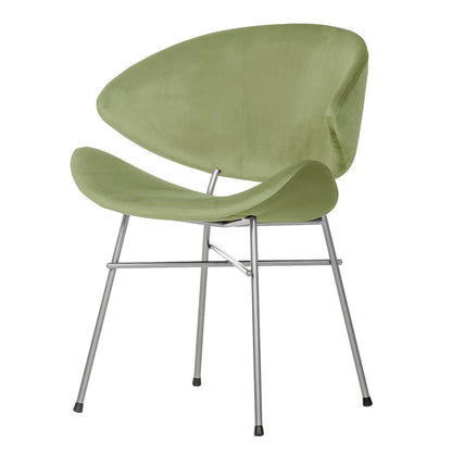 Krzesło Cheri Velours Chrome - Jasnozielone