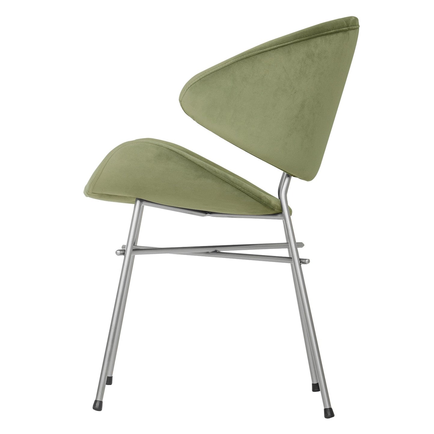 Krzesło Cheri Velours Chrome - Jasnozielone