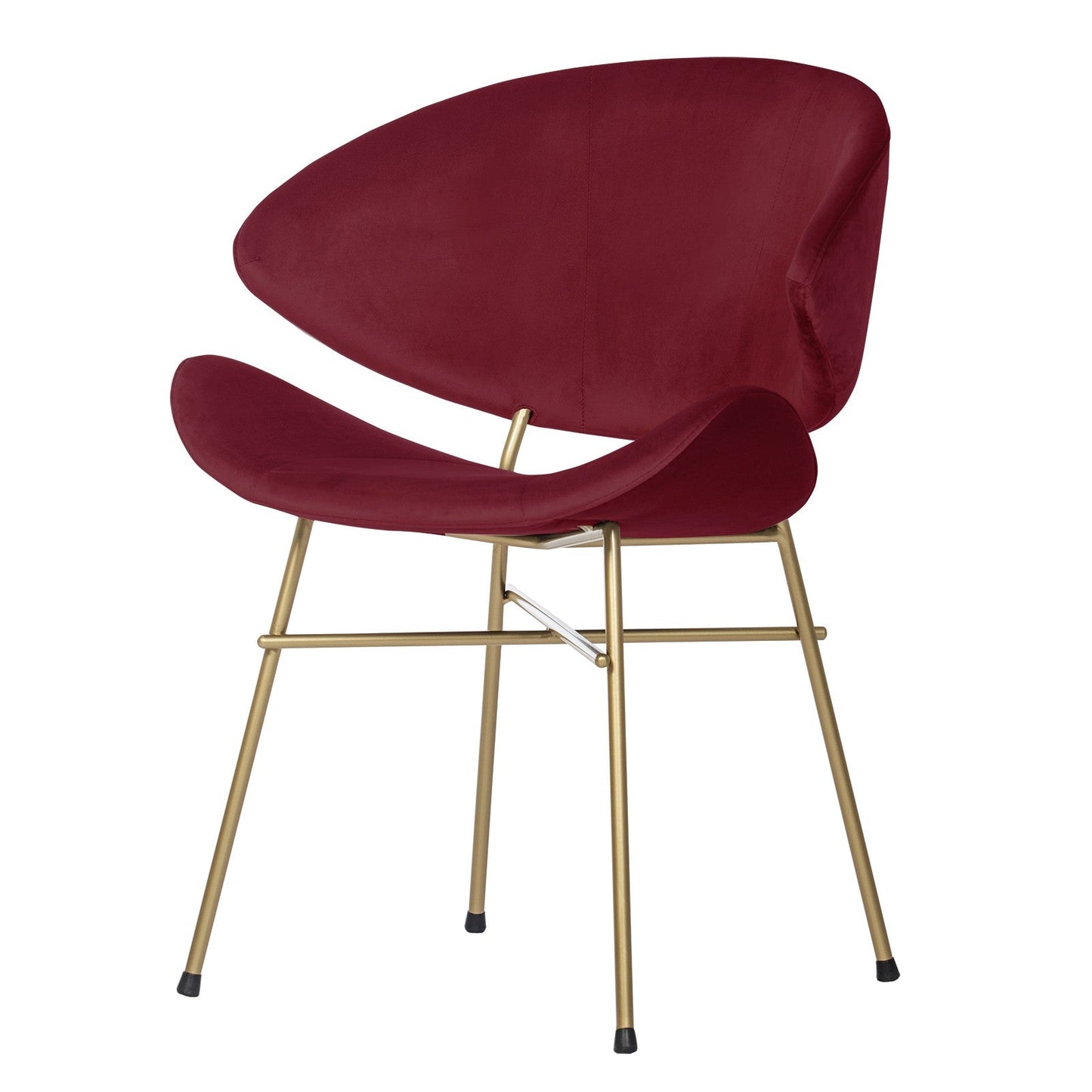 Krzesło Cheri Velours Gold - Czerwone