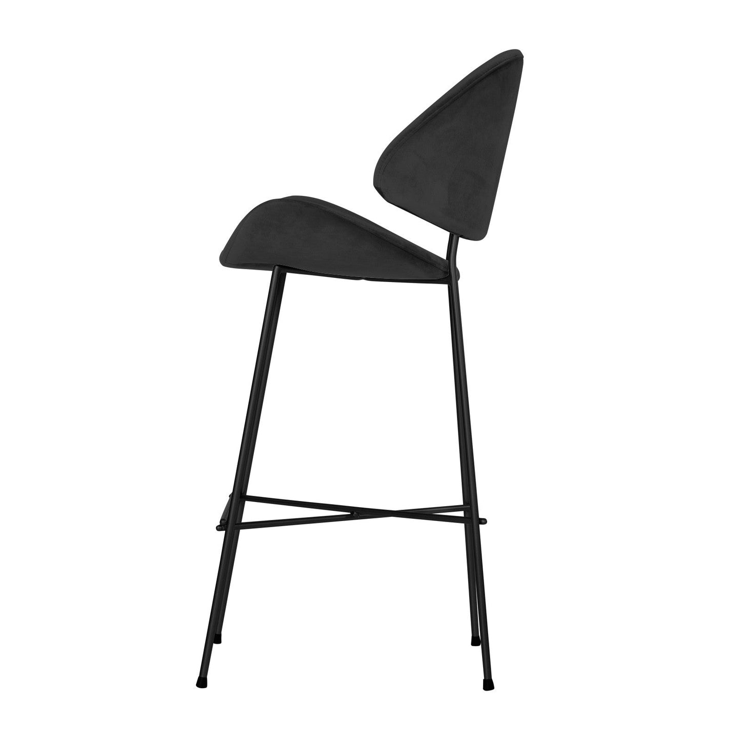 Krzesło barowe Cheri Bar Velours High - Czarne