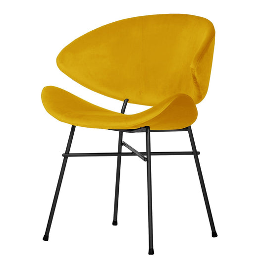 Krzesło Cheri Velours - Musztardowe