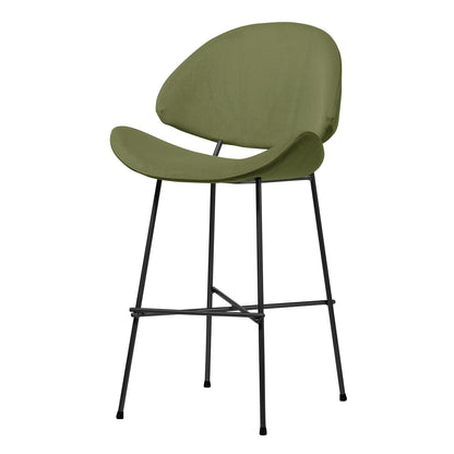 Krzesło barowe Cheri Bar Velours Low - Zielone